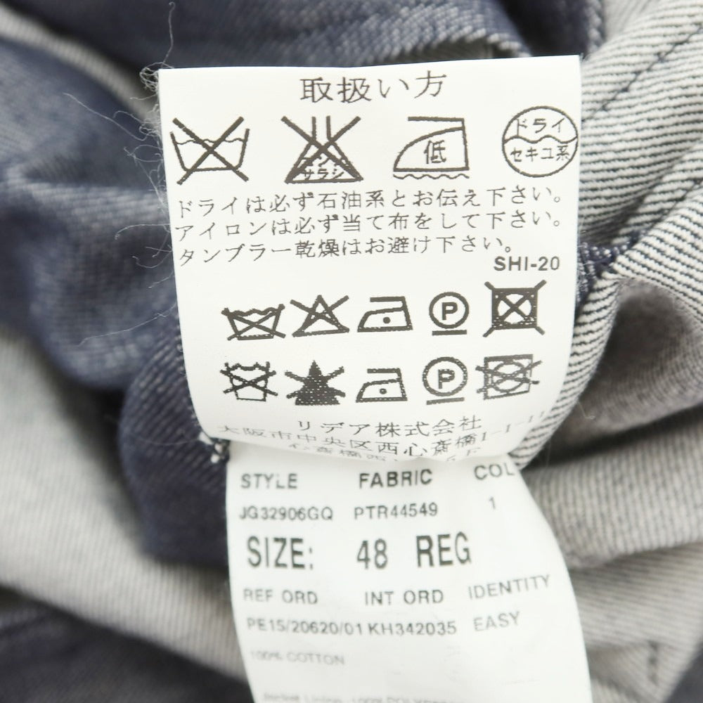 【中古】ラルディーニ LARDINI デニム ダブルジャケット ネイビー【 48 】【 状態ランクB 】【 メンズ 】