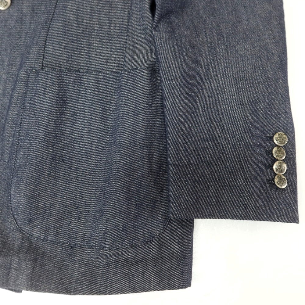 【中古】ラルディーニ LARDINI デニム ダブルジャケット ネイビー【 48 】【 状態ランクB 】【 メンズ 】