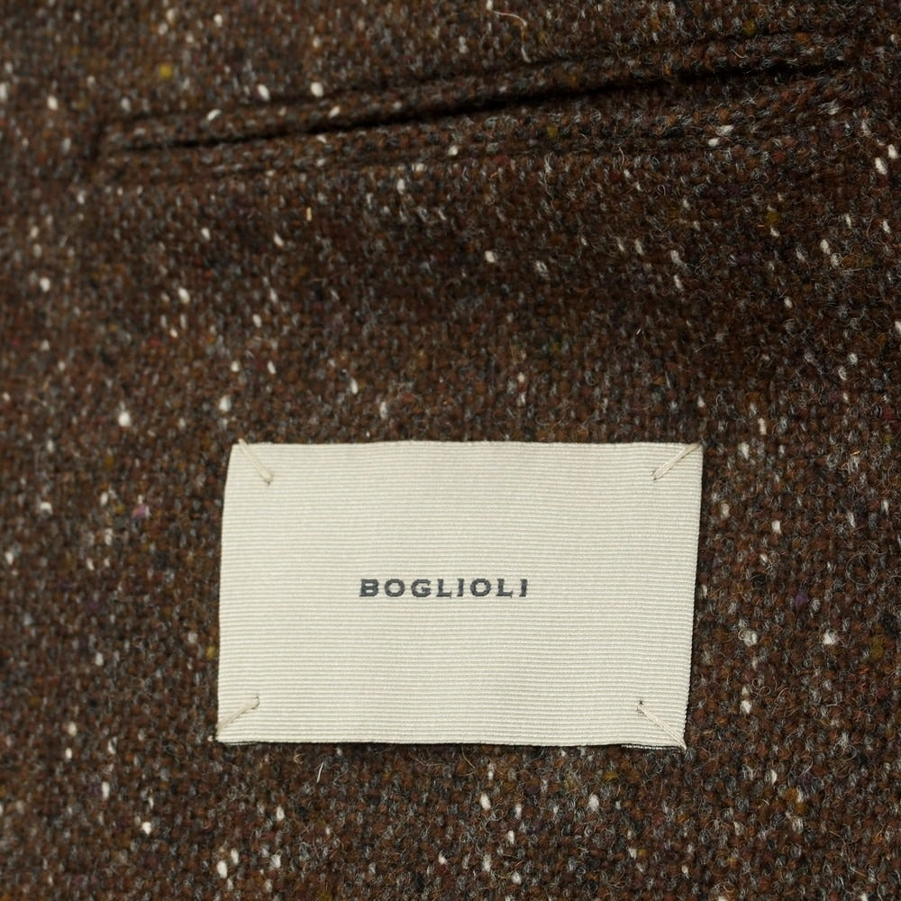 【中古】ボリオリ BOGLIOLI DOVER ツイードウール テーラードジャケット ブラウン【 44 】【 状態ランクC 】【 メンズ 】