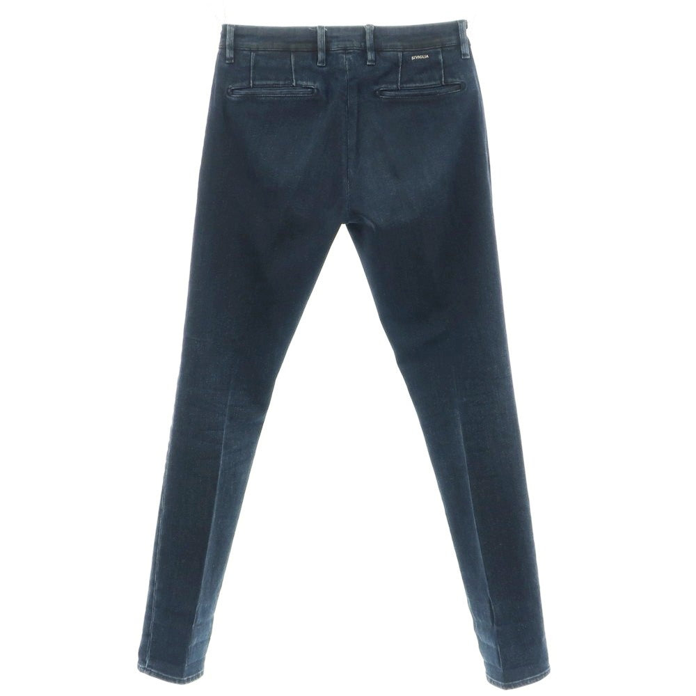 【中古】シビリア SIVIGLIA ストレッチ コットン デニムパンツ ネイビー【 31 】【 状態ランクC 】【 メンズ 】
