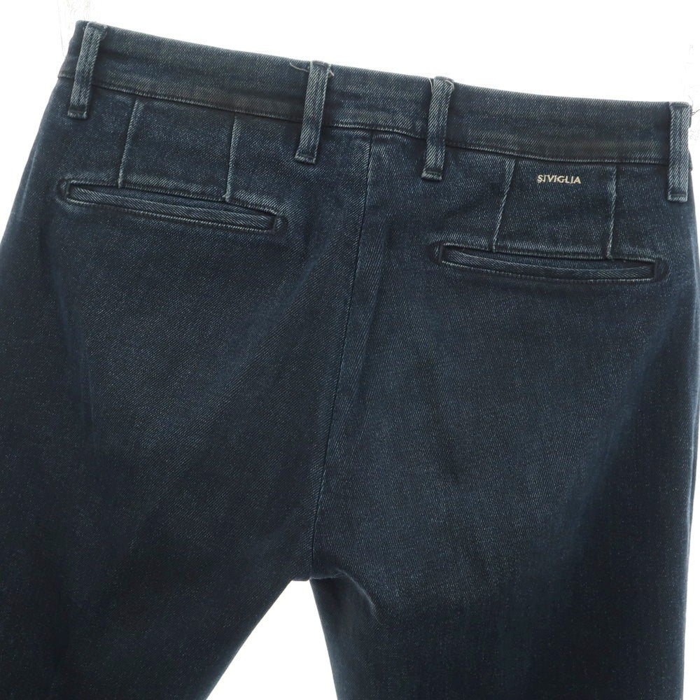 【中古】シビリア SIVIGLIA ストレッチ コットン デニムパンツ ネイビー【 31 】【 状態ランクC 】【 メンズ 】