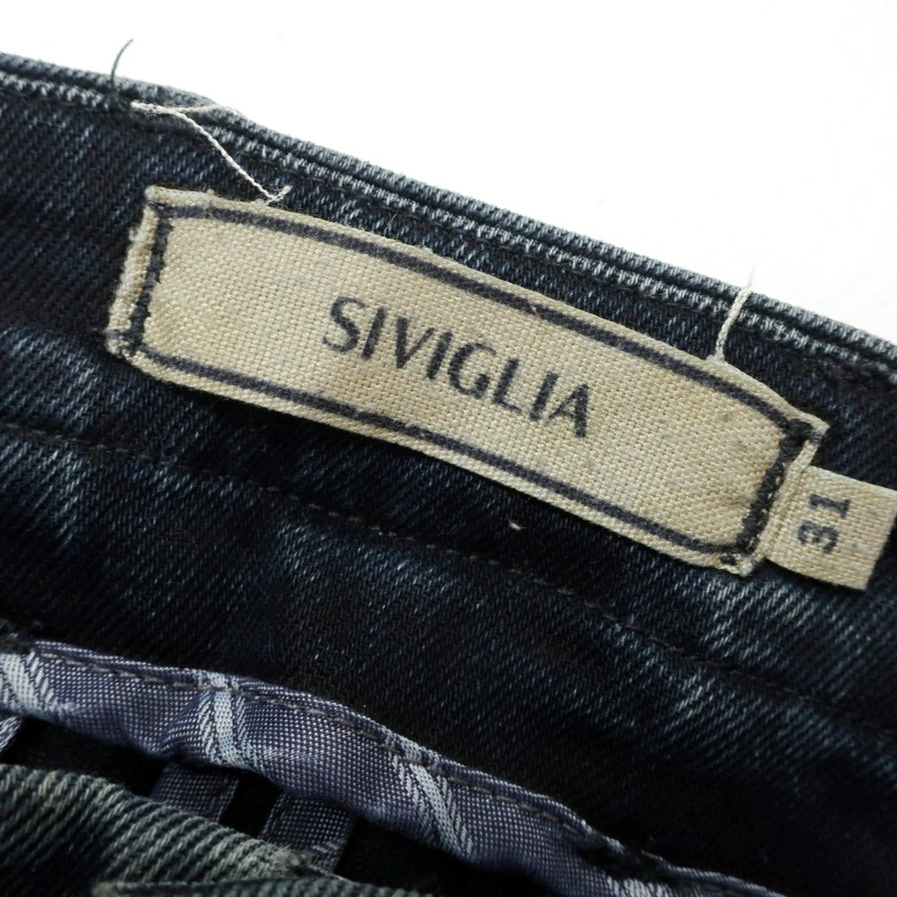【中古】シビリア SIVIGLIA ストレッチ コットン デニムパンツ ネイビー【 31 】【 状態ランクC 】【 メンズ 】