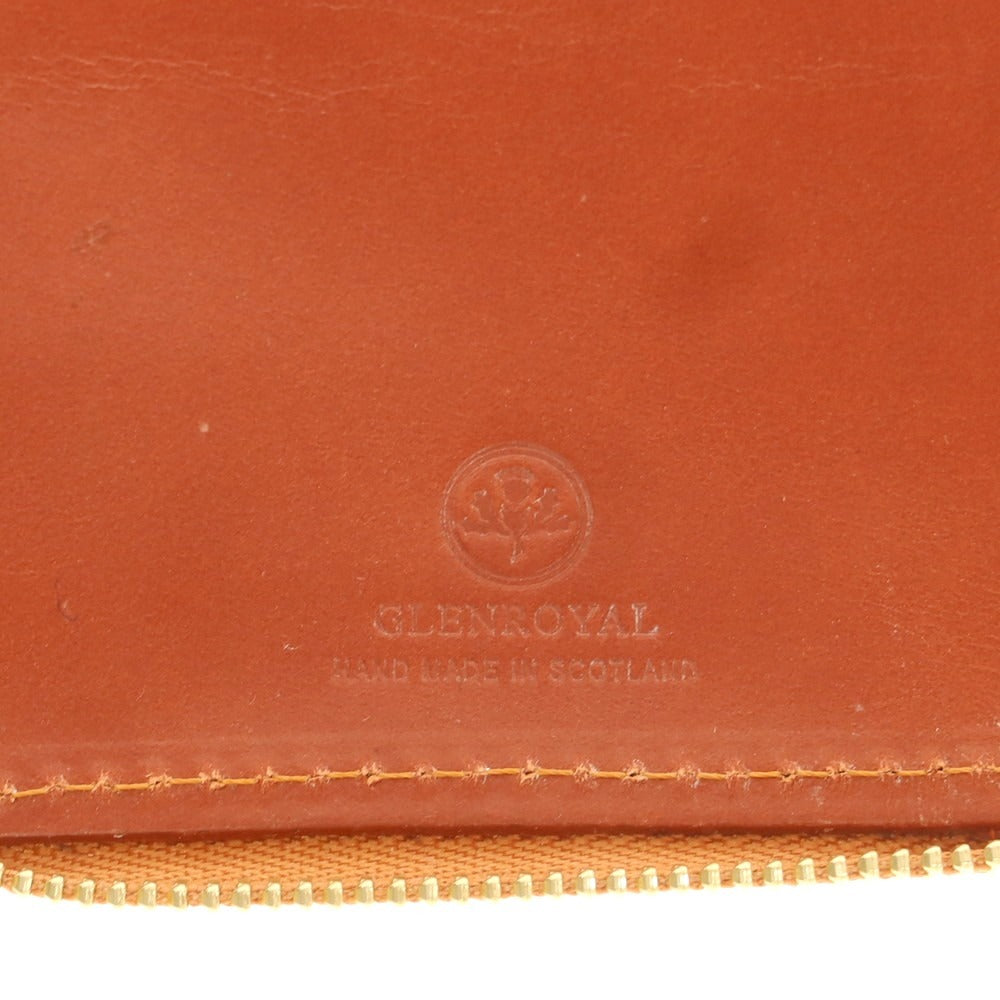 【中古】グレンロイヤル GLENROYAL ブライドルレザー ジップアラウンド 長財布 レディッシュブラウン【 状態ランクB 】【 メンズ 】