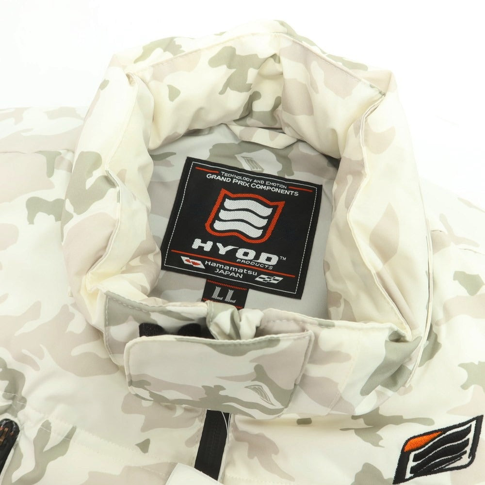【中古】ヒョウドウプロダクツ HYOD PRODUCTS ポリエステル カモフラ柄 ダウンベスト ホワイト【 LL 】【 状態ランクB 】【 メンズ 】