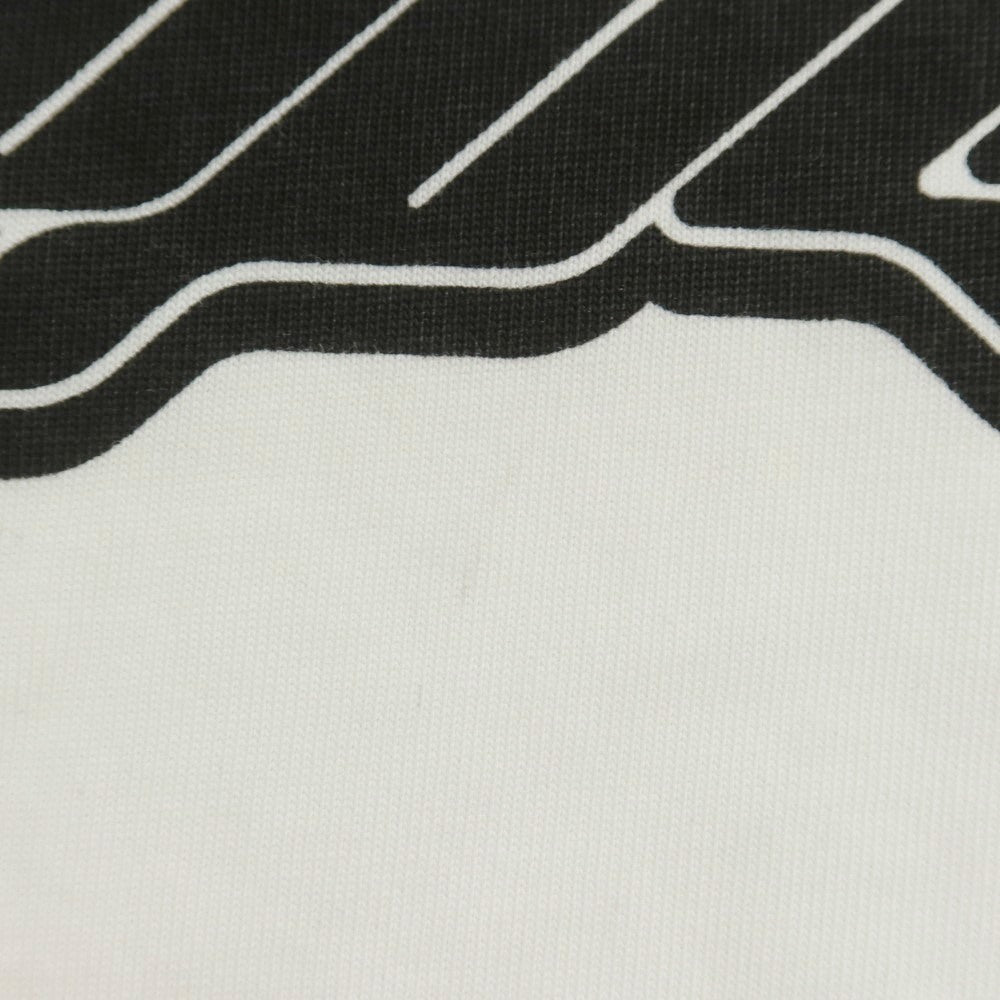 【中古】サプライヤー SUPPLIER コットン クルーネック 長袖Tシャツ ホワイトxブラック【 XL 】【 状態ランクB 】【 メンズ 】