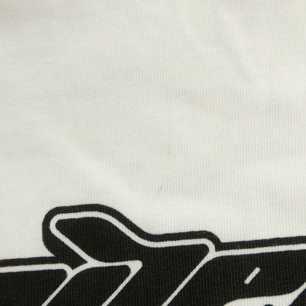 【中古】サプライヤー SUPPLIER コットン クルーネック 長袖Tシャツ ホワイトxブラック【 XL 】【 状態ランクB 】【 メンズ 】