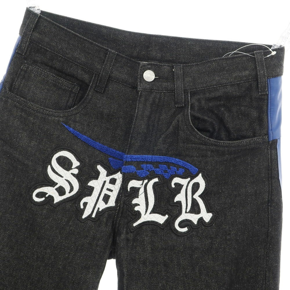 【中古】サプライヤー SUPPLIER コットン ジーンズ デニムパンツ ブラックxブルー【 M 】【 状態ランクB 】【 メンズ 】