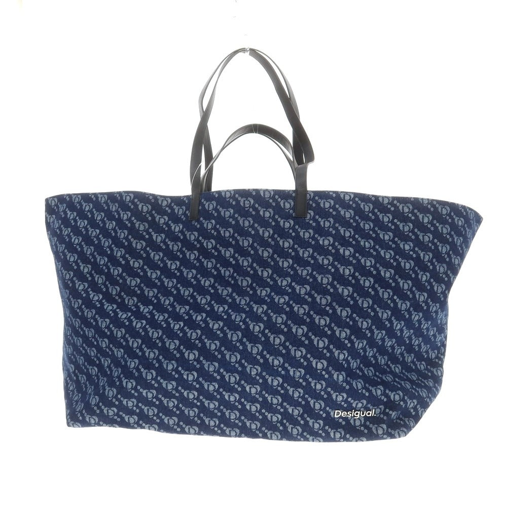 【中古】デジグアル Desigual デニム 特大 トートバッグ ネイビー【 状態ランクB 】【 メンズ 】