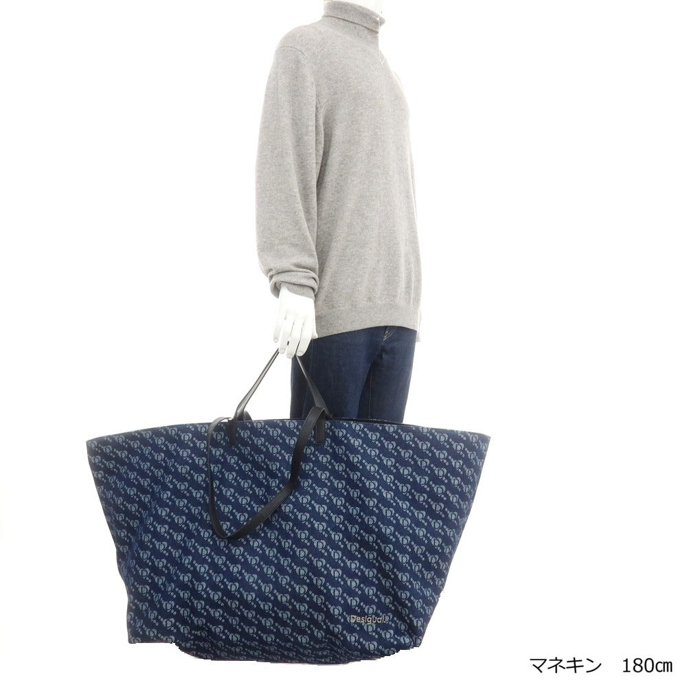 【中古】デジグアル Desigual デニム 特大 トートバッグ ネイビー【 状態ランクB 】【 メンズ 】