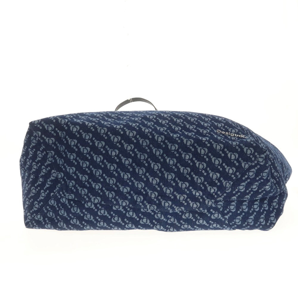 【中古】デジグアル Desigual デニム 特大 トートバッグ ネイビー【 状態ランクB 】【 メンズ 】
