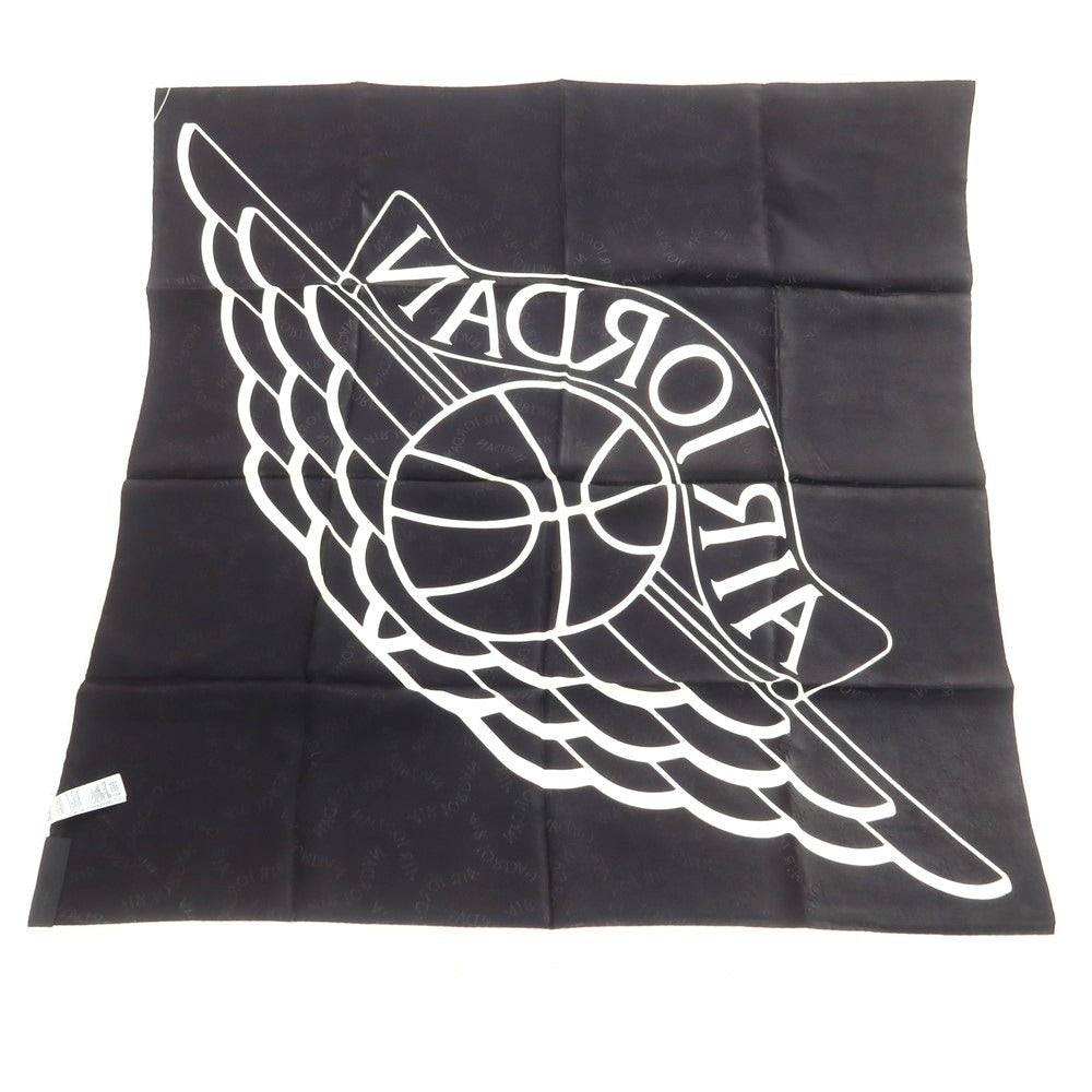 【中古】ジョーダンブランド JORDAN BRAND Wingsコレクション シルク スカーフ ブラックxホワイト【 状態ランクA 】【 メンズ 】