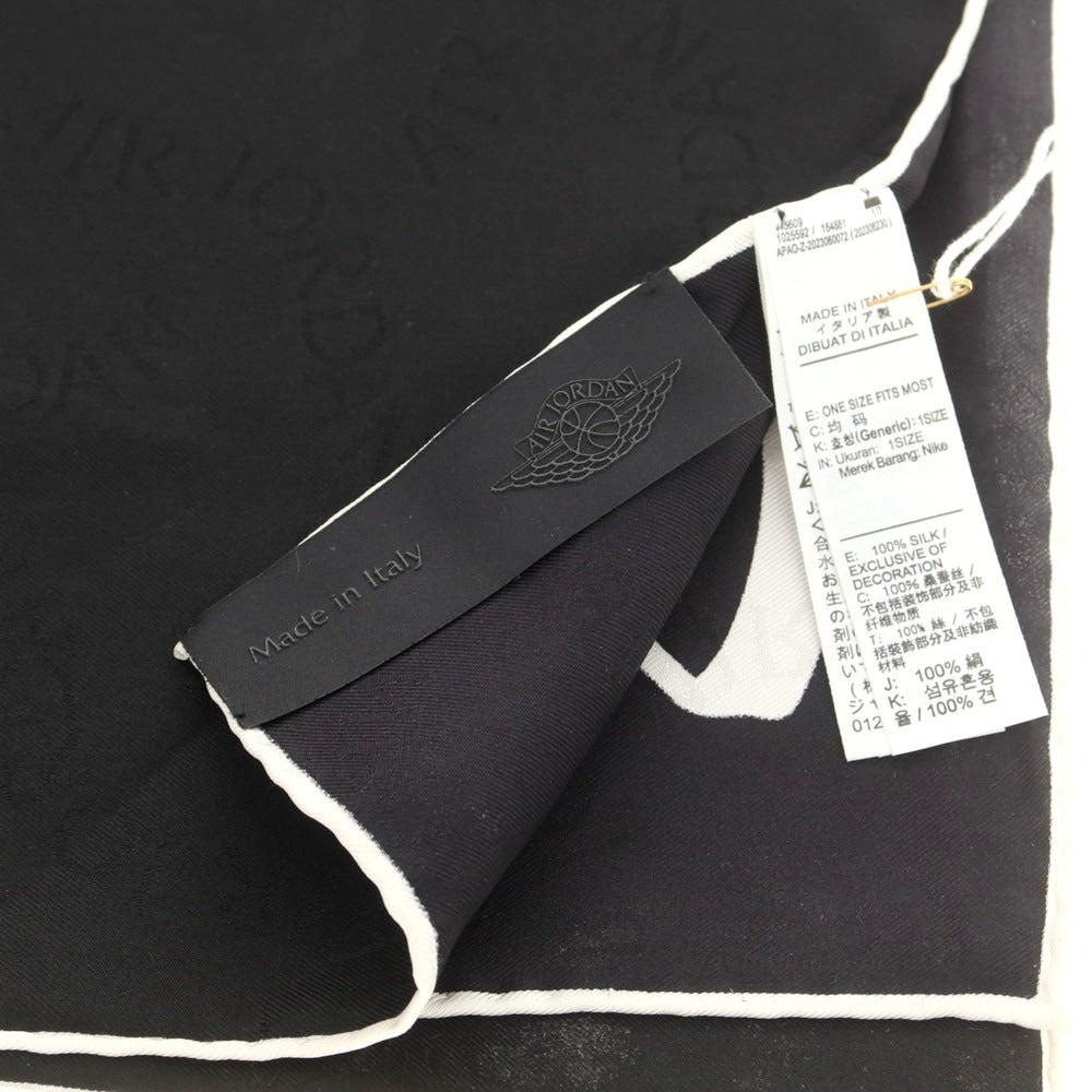 【中古】ジョーダンブランド JORDAN BRAND Wingsコレクション シルク スカーフ ブラックxホワイト【 状態ランクA 】【 メンズ 】