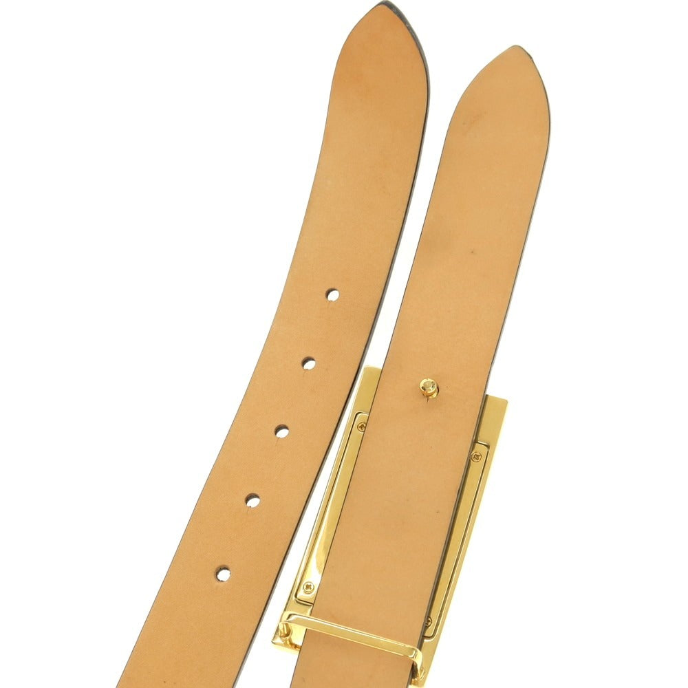 【中古】ゼロスリーツーシー 032c ロゴバックル レザー ベルト ブラック【 M-L 】【 状態ランクB 】【 メンズ 】