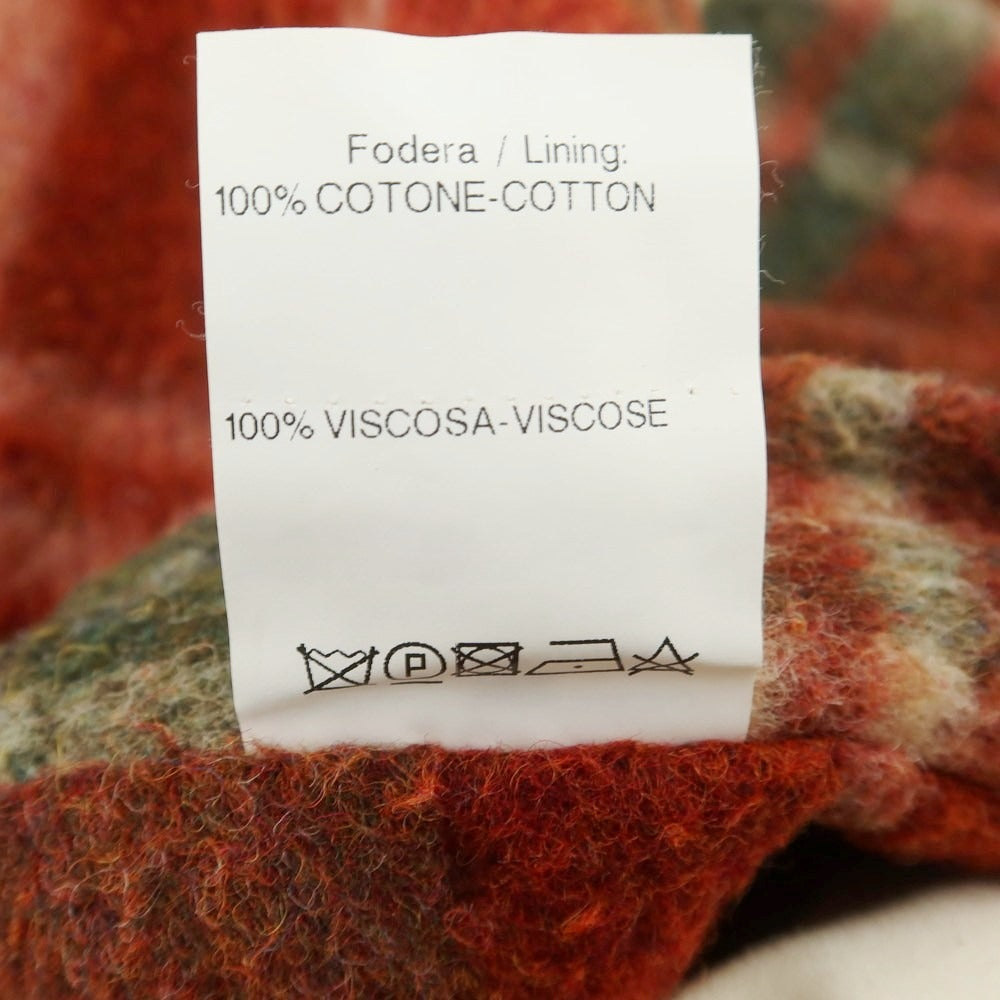 【中古】チャットシーウィン chat c win ウールナイロン チェック ワークジャケット レッドxグリーン【 44 】【 状態ランクA 】【 メンズ 】