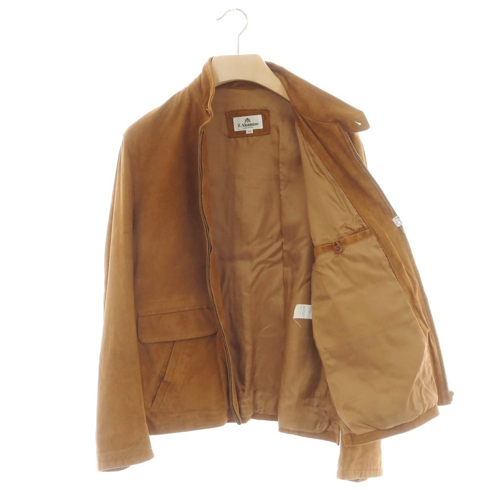 【中古】アカミネ Y.Akamine スエード レザーブルゾン ブラウン【 44 】【 状態ランクC 】【 メンズ 】
