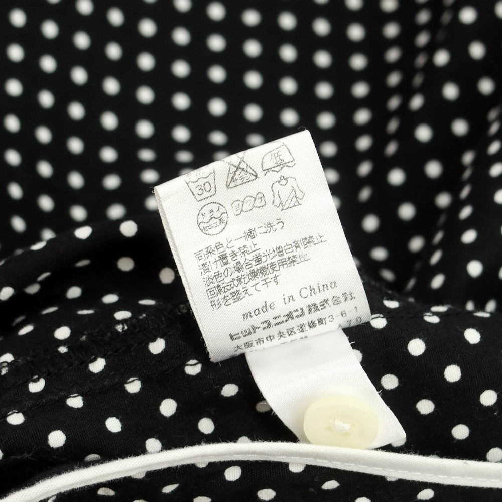 【中古】フレッドペリー FRED PERRY コットン ドット スタンドカラー ダブルジップ ブルゾン ブラックxホワイト【 M 】【 状態ランクC 】【 メンズ 】