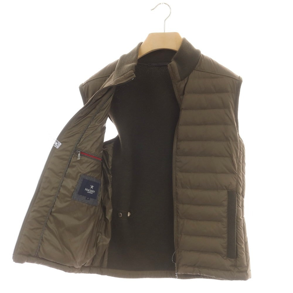 【中古】ハケットロンドン HACKETT LONDON ポリエステル ダウンベスト オリーブ【 S 】【 状態ランクB 】【 メンズ 】