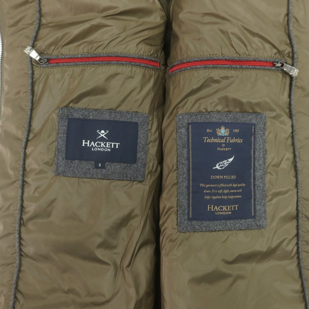 【中古】ハケットロンドン HACKETT LONDON ポリエステル ダウンベスト オリーブ【 S 】【 状態ランクB 】【 メンズ 】