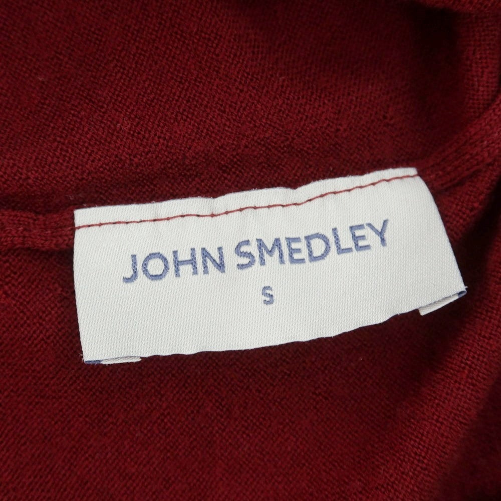 【中古】ジョンスメドレー JOHN SMEDLEY ハイゲージ ウール タートルネック プルオーバーニット バーガンディ【 S 】【 状態ランクA 】【 メンズ 】