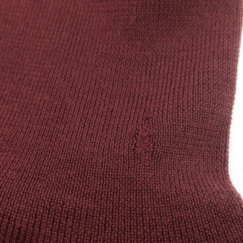 【中古】ラコステ LACOSTE ハイゲージ ウール タートルネック プルオーバーニット ワインレッド【 2 】【 状態ランクC 】【 メンズ 】