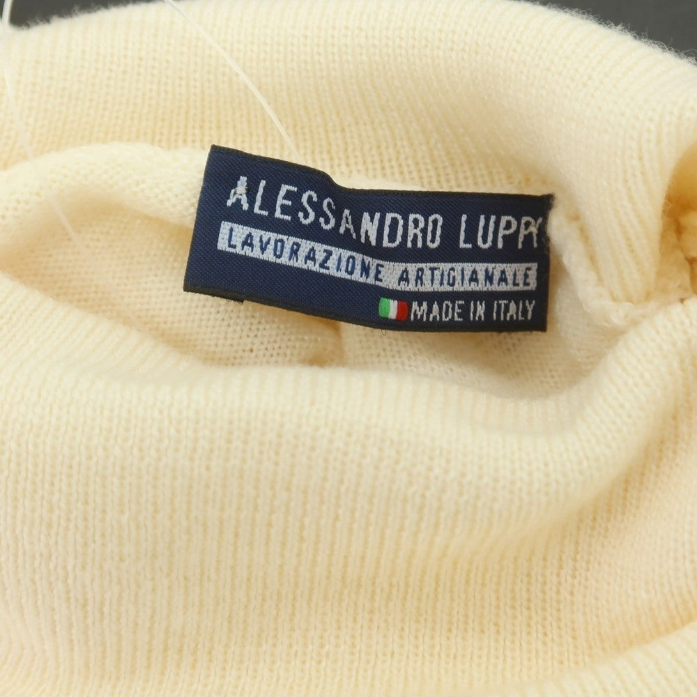 【中古】アレッサンドロルッピ Alessandro Luppi ハイゲージ ウール タートルネック プルオーバーニット アイボリー【 44 】【 状態ランクA 】【 メンズ 】