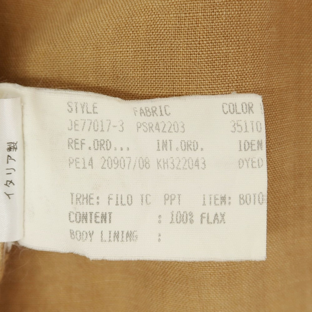 【中古】ラルディーニ LARDINI リネン ジレ ベスト ブラウンベージュ【 46 】【 状態ランクC 】【 メンズ 】