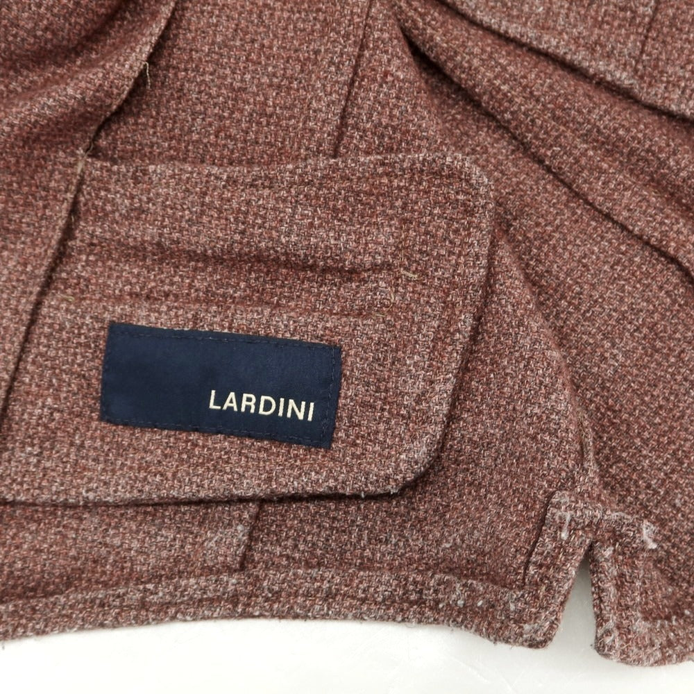 【中古】ラルディーニ LARDINI ウールポリエステル カジュアル系ジレ ベスト ワイン×グレー【 50 】【 状態ランクC 】【 メンズ 】