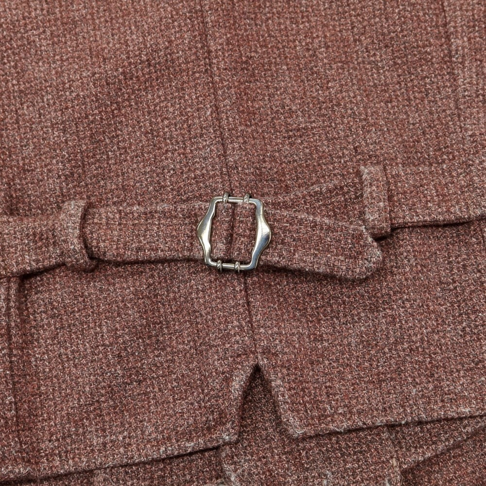 【中古】ラルディーニ LARDINI ウールポリエステル カジュアル系ジレ ベスト ワイン×グレー【 50 】【 状態ランクC 】【 メンズ 】