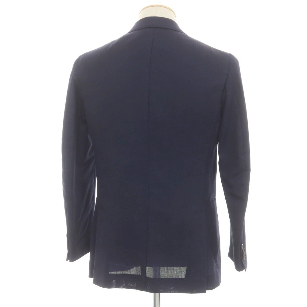 【中古】イザイア ISAIA SAILOR サマーウール テーラードジャケット ネイビー【 44/8R 】【 状態ランクB 】【 メンズ 】