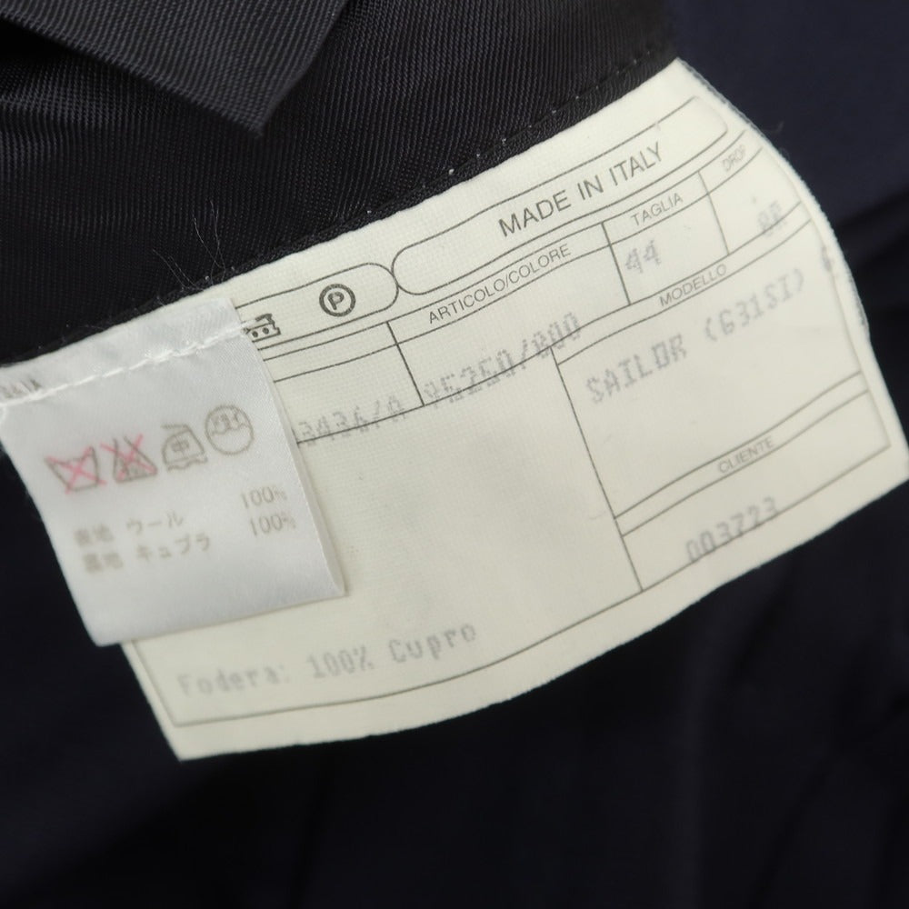 【中古】イザイア ISAIA SAILOR サマーウール テーラードジャケット ネイビー【 44/8R 】【 状態ランクB 】【 メンズ 】