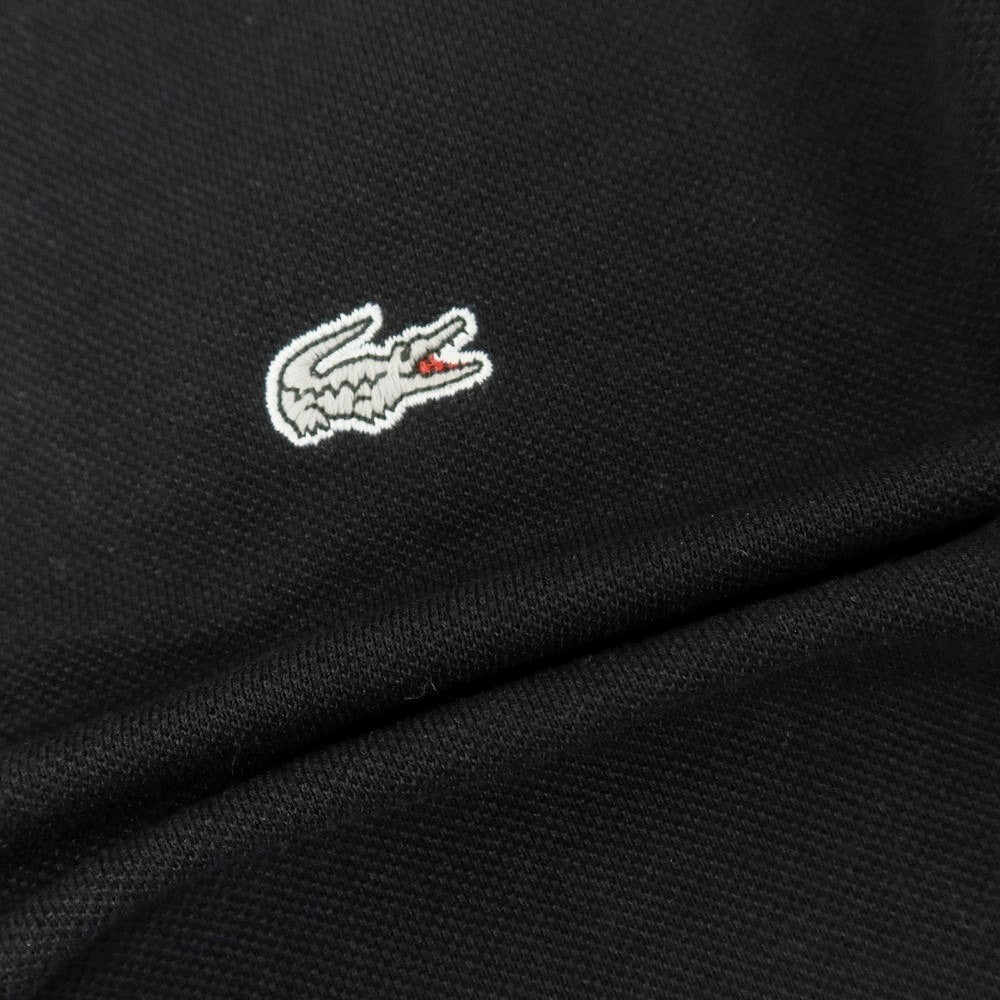 【中古】ラコステ LACOSTE ポリエステルコットン 鹿の子 半袖ポロシャツ ブラック【 3 】【 状態ランクB 】【 メンズ 】
