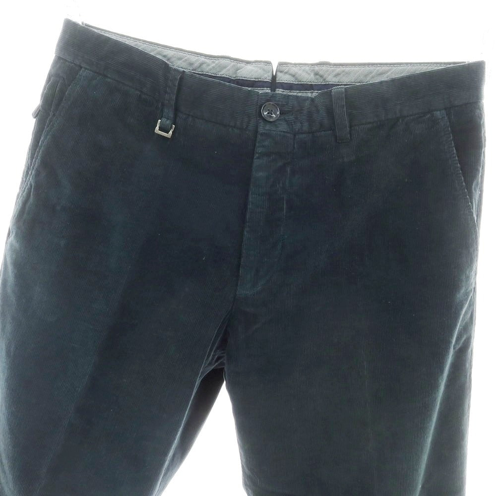 【中古】エルメネジルドゼニア Ermenegildo Zegna コットン系 細畝 コーデュロイパンツ ダークグリーン【 48 】【 状態ランクC 】【 メンズ 】