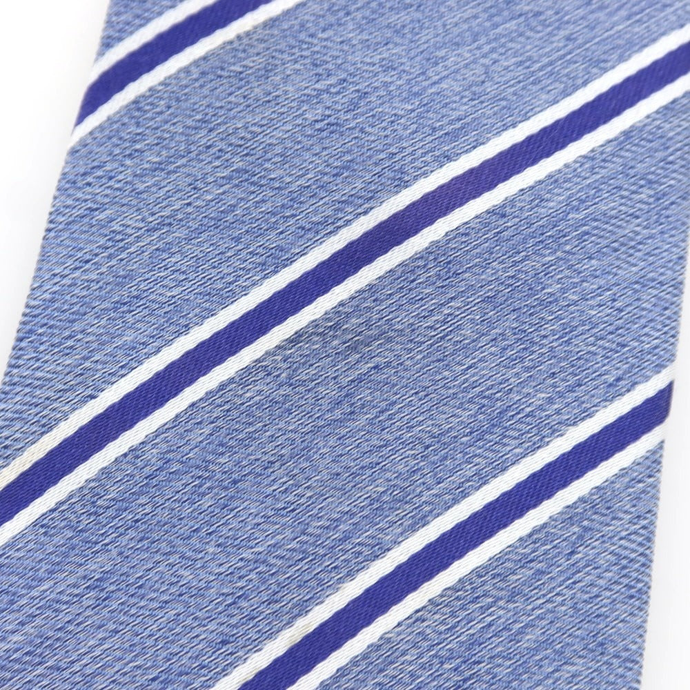 【中古】エリコフォルミコラ ERRICO FORMICOLA シルク ストライプ柄ネクタイ ブルーxホワイト【 状態ランクC 】【 メンズ 】