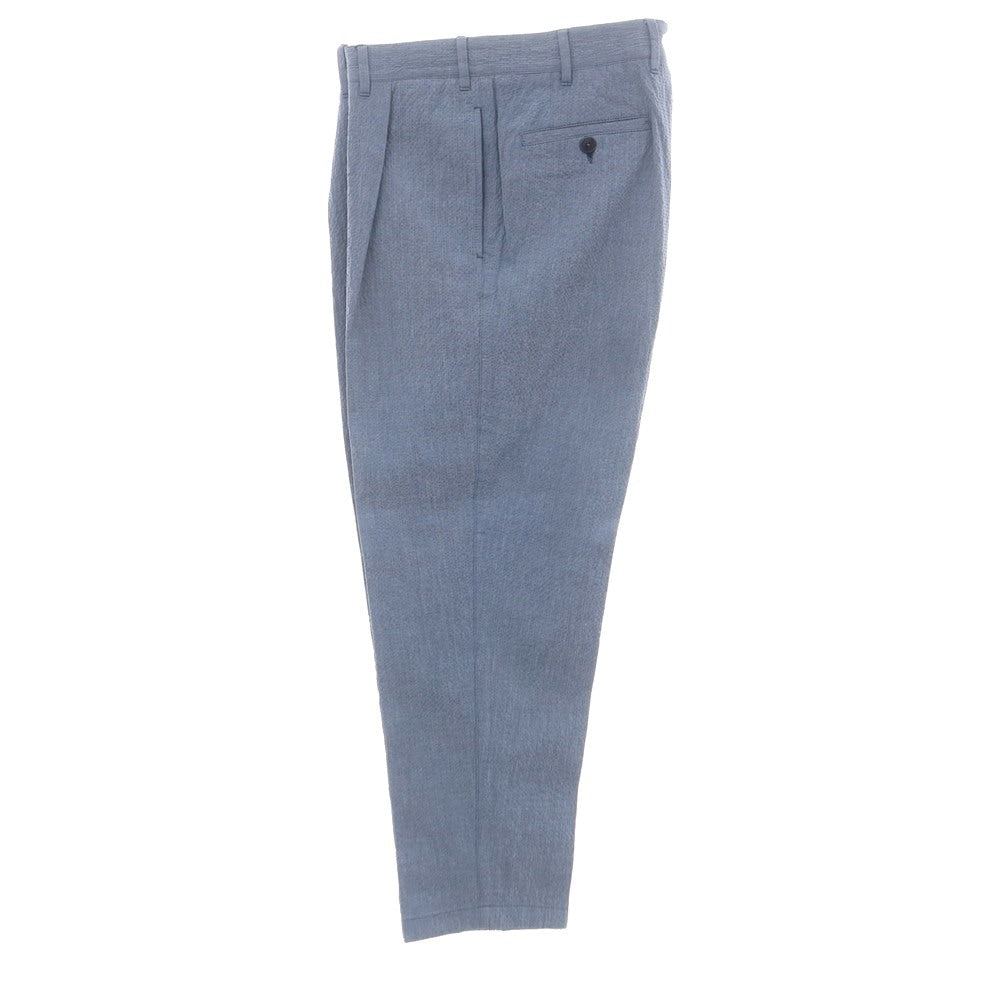 【中古】ザ ジジ THE GIGI ZIGGY シアサッカーコットン ダブルスーツ セットアップ ブルー系【 50 】【 状態ランクC 】【 メンズ 】