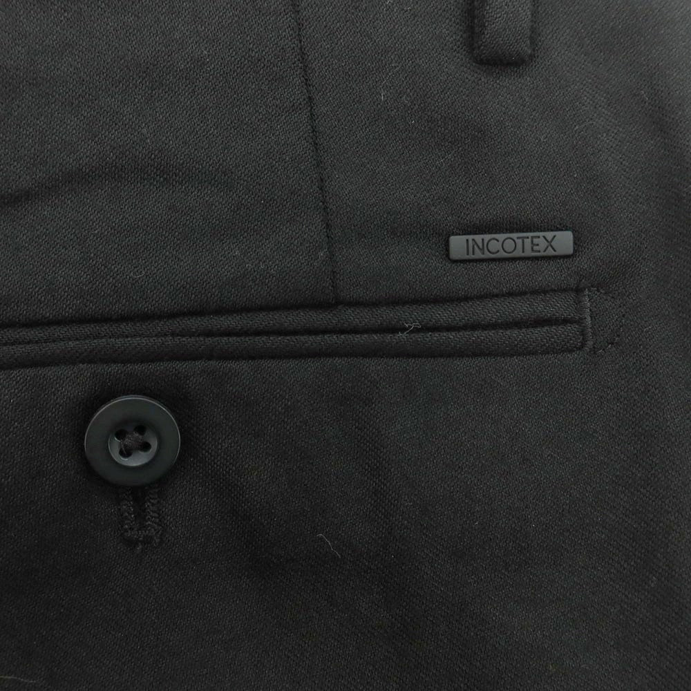 【中古】インコテックス スローウェア INCOTEX SLOWEAR TEKNOSARTORIAL ストレッチ ウール ドレススラックスパンツ ブラック【 48 】【 状態ランクA 】【 メンズ 】
