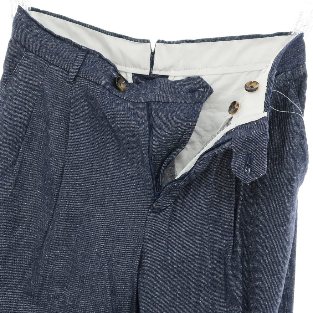 【中古】ピーティートリノ PT TORINO THE REPORTER ストレッチ コットンリネン カジュアルスラックスパンツ ネイビー【 44 】【 状態ランクB 】【 メンズ 】