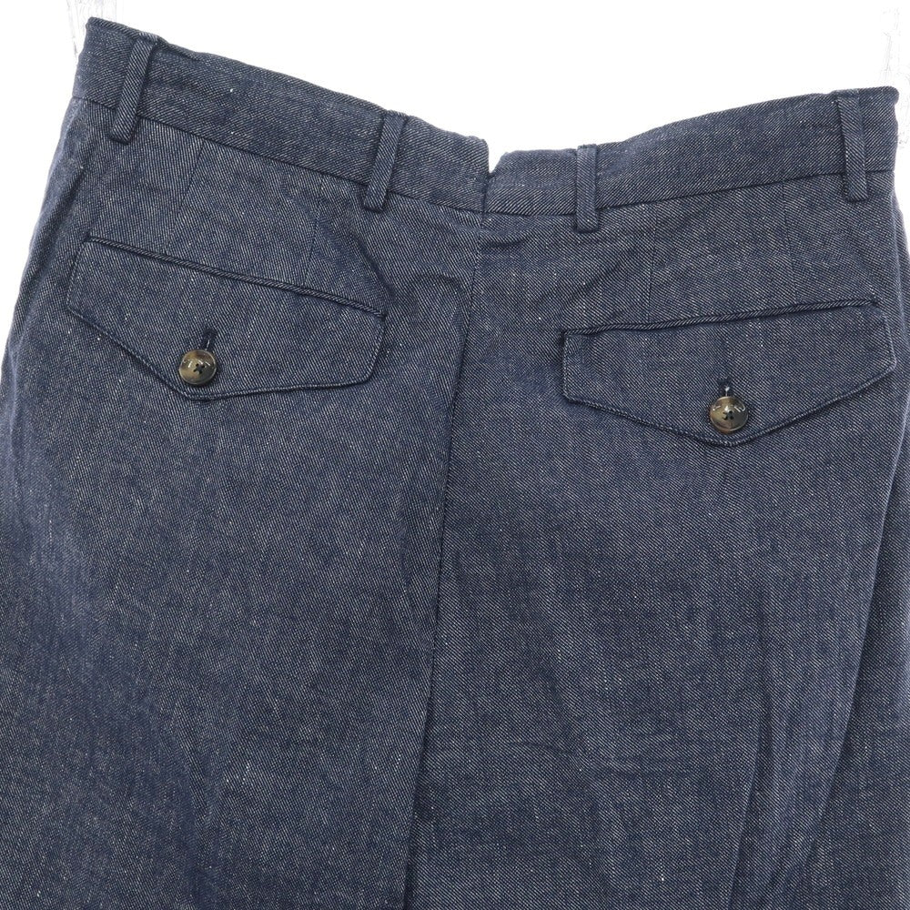 【中古】ピーティートリノ PT TORINO THE REPORTER ストレッチ コットンリネン カジュアルスラックスパンツ ネイビー【 44 】【 状態ランクB 】【 メンズ 】