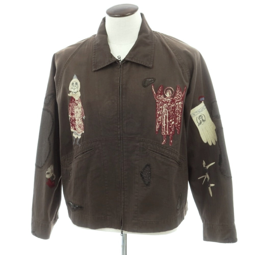 【中古】サミュエル ゼリグ SAMUEL ZELIG 2025年春夏 ANTIQUE ZIP JACKET コットン ワークジャケット ダークブラウンオリーブ【 XL 】【 状態ランクB 】【 メンズ 】