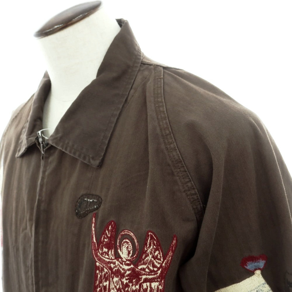 【中古】サミュエル ゼリグ SAMUEL ZELIG 2025年春夏 ANTIQUE ZIP JACKET コットン ワークジャケット ダークブラウンオリーブ【 XL 】【 状態ランクB 】【 メンズ 】