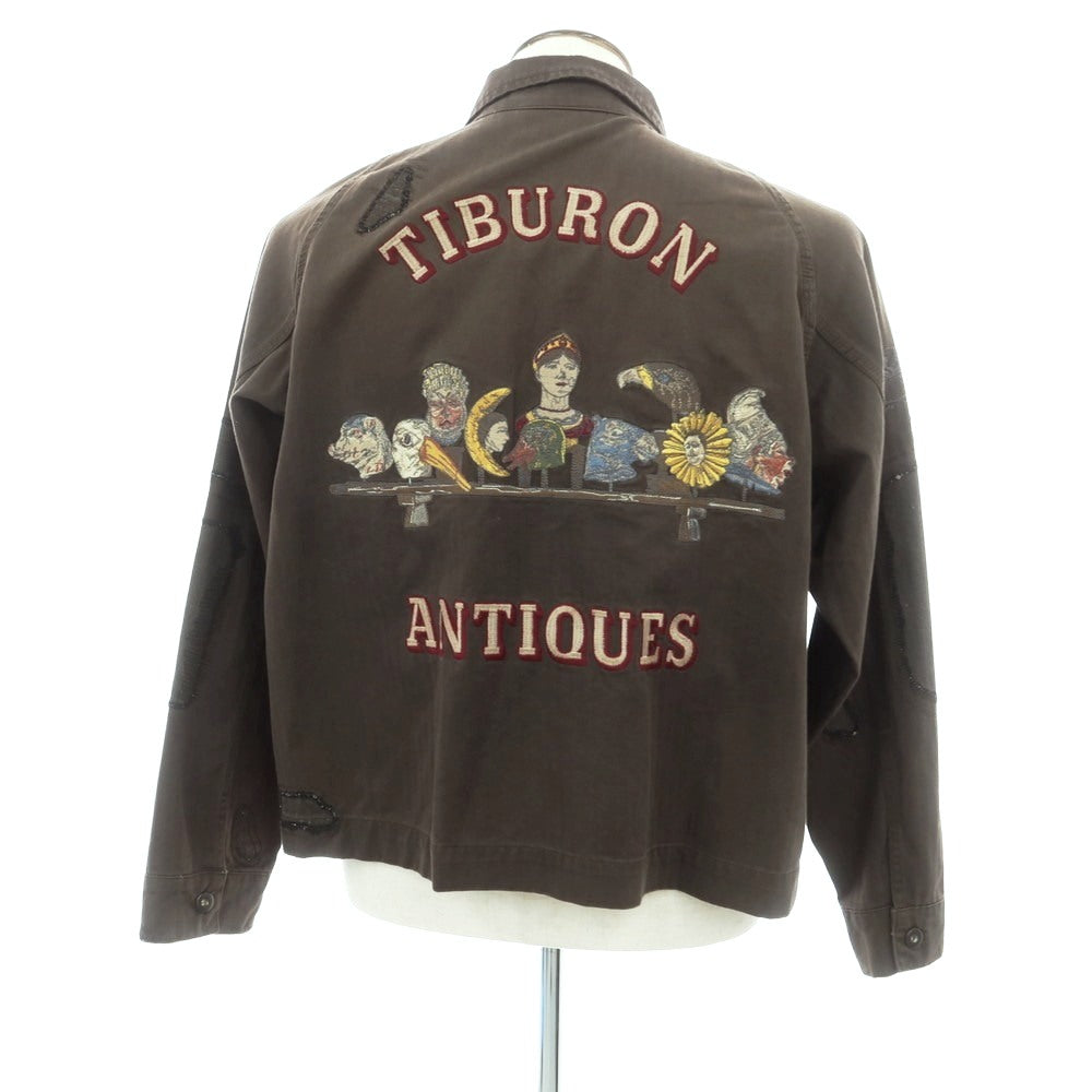 【中古】サミュエル ゼリグ SAMUEL ZELIG 2025年春夏 ANTIQUE ZIP JACKET コットン ワークジャケット ダークブラウンオリーブ【 XL 】【 状態ランクB 】【 メンズ 】