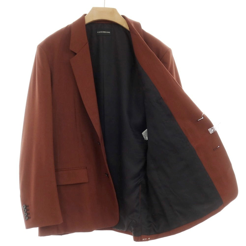 【中古】フォーサムワン FORSOMEONE ウール テーラードジャケット テラコッタ【 46 】【 状態ランクA 】【 メンズ 】