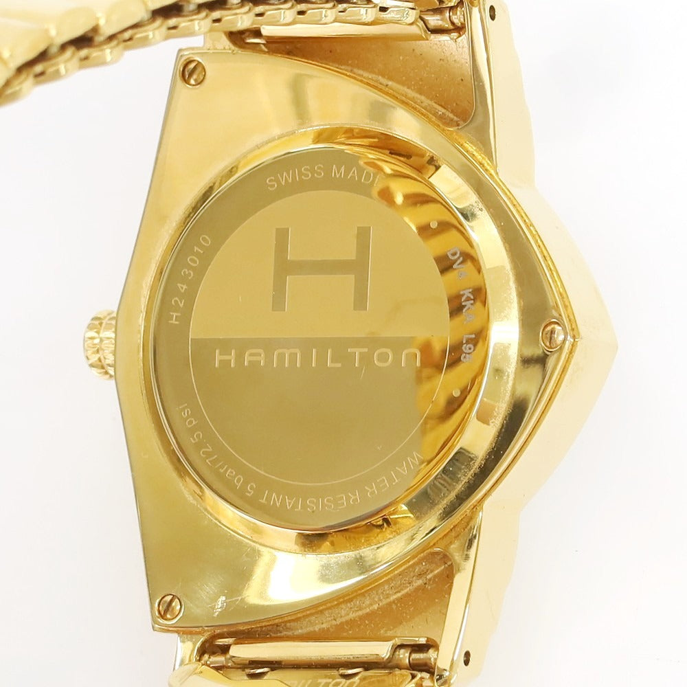 【中古】ハミルトン HAMILTON ベンチュラ 60周年記念モデル H243010 腕時計 ゴールド【 状態ランクB 】【 メンズ 】