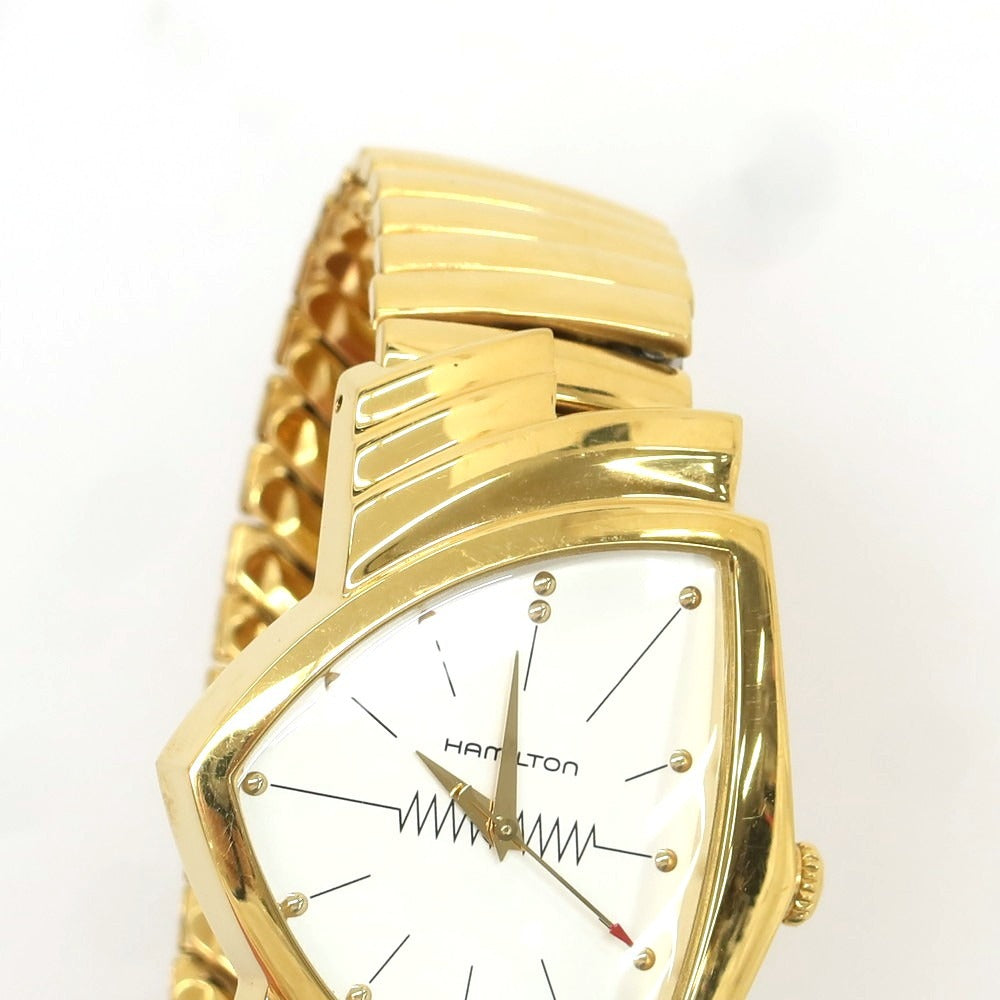 【中古】ハミルトン HAMILTON ベンチュラ 60周年記念モデル H243010 腕時計 ゴールド【 状態ランクB 】【 メンズ 】