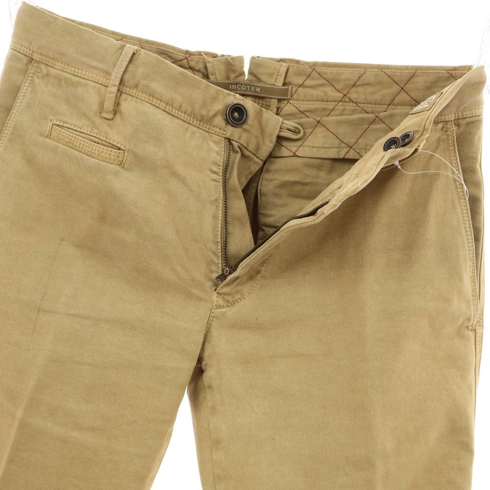 【中古】インコテックス INCOTEX ストレッチ コットン カジュアルスラックスパンツ ベージュ【 30 】【 状態ランクC 】【 メンズ 】