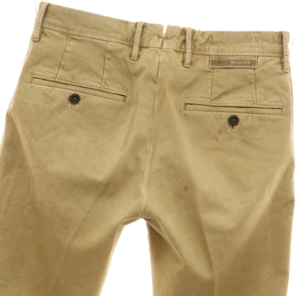 【中古】インコテックス INCOTEX ストレッチ コットン カジュアルスラックスパンツ ベージュ【 30 】【 状態ランクC 】【 メンズ 】