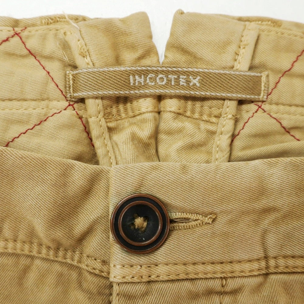 【中古】インコテックス INCOTEX ストレッチ コットン カジュアルスラックスパンツ ベージュ【 30 】【 状態ランクC 】【 メンズ 】