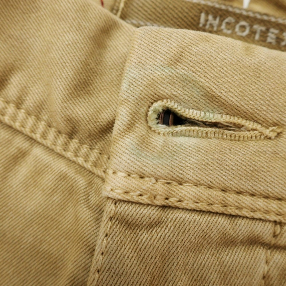 【中古】インコテックス INCOTEX ストレッチ コットン カジュアルスラックスパンツ ベージュ【 30 】【 状態ランクC 】【 メンズ 】