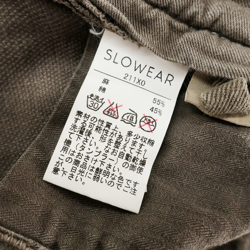【中古】インコテックス INCOTEX リネンコットン カジュアルスラックスパンツ アッシュブラウン【 31 】【 状態ランクC 】【 メンズ 】