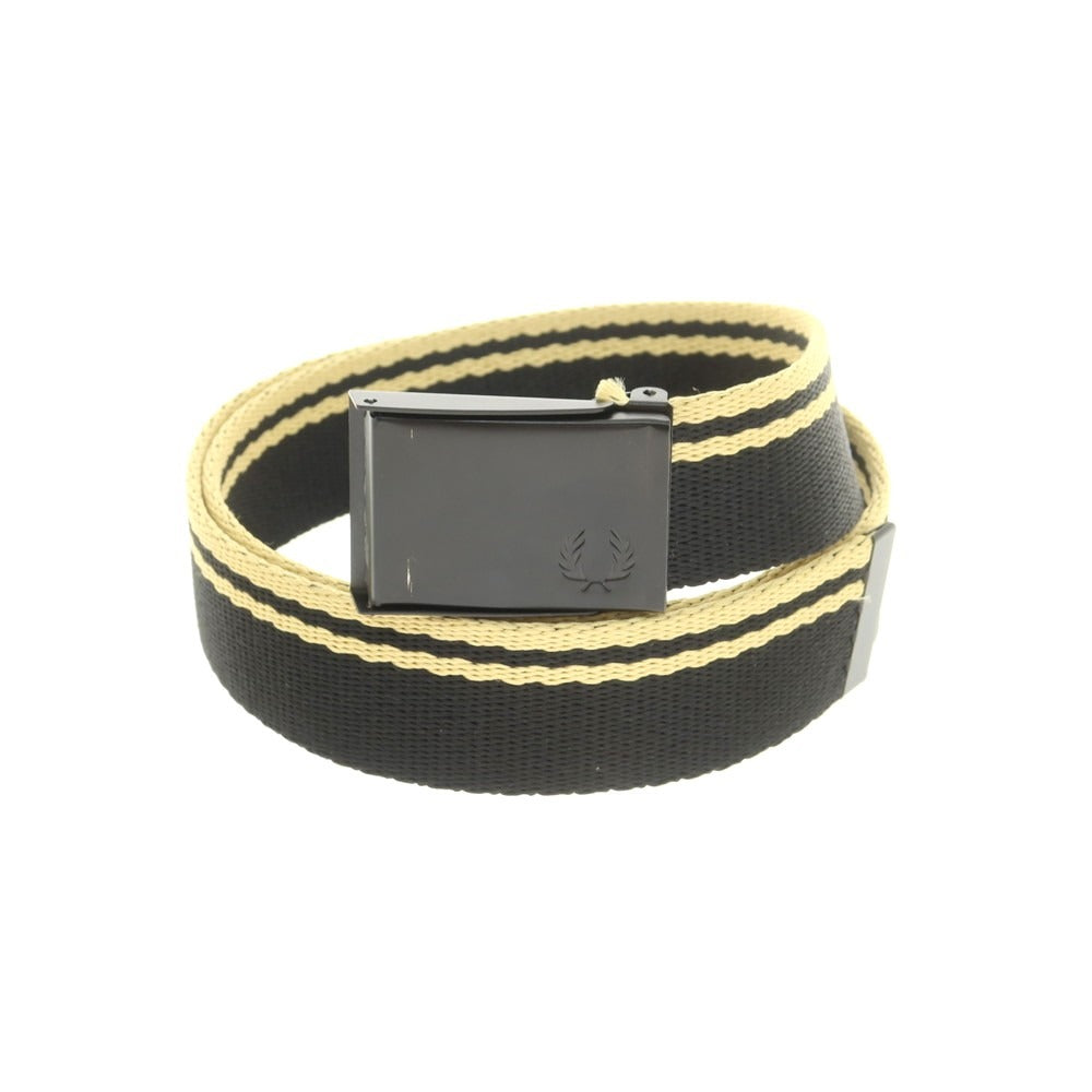 【中古】フレッドペリー FRED PERRY ライン ベルト ブラックxベージュ【 状態ランクB 】【 メンズ 】