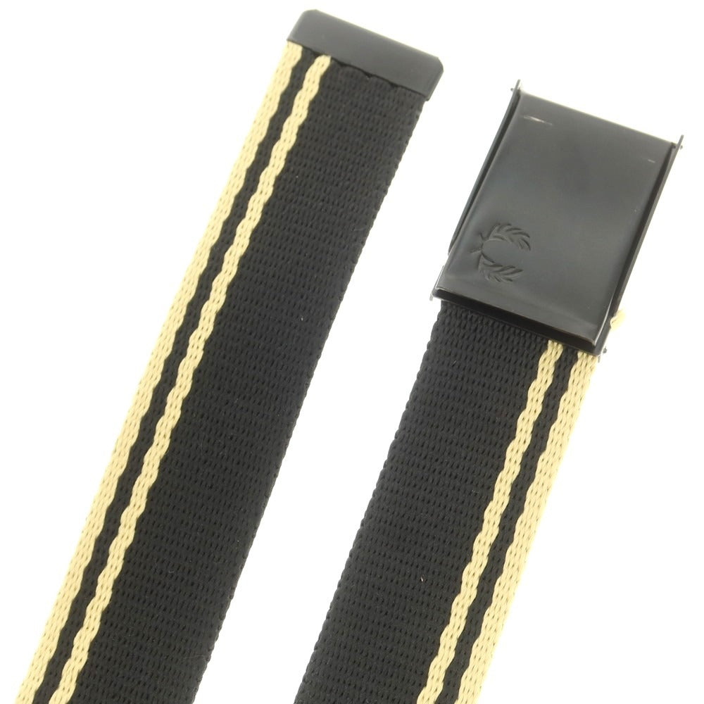 【中古】フレッドペリー FRED PERRY ライン ベルト ブラックxベージュ【 状態ランクB 】【 メンズ 】